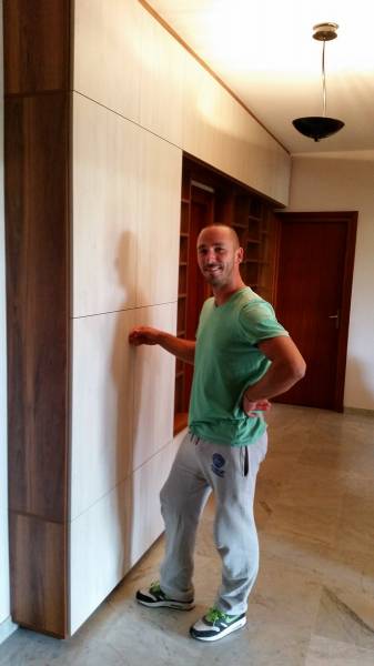 pose bibliothèque sur mesure entrée aix en provence