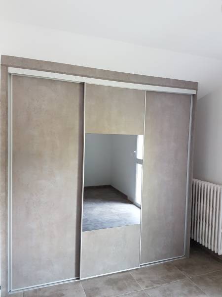 porte coulissante miroir et bois aix en provence