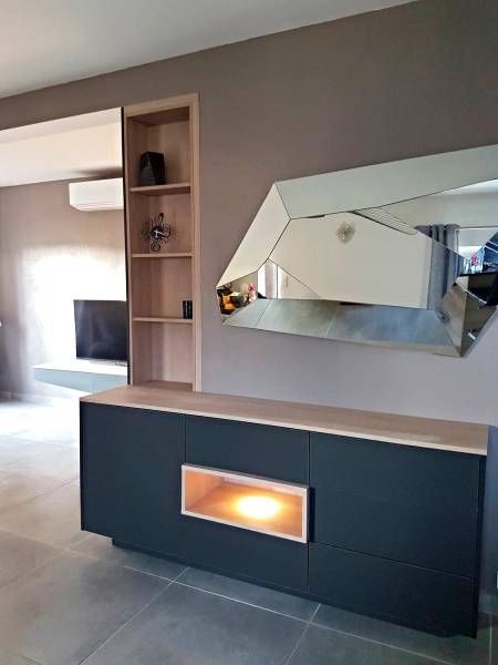 Meuble télé suspendu sur mesure moderne aix en provence