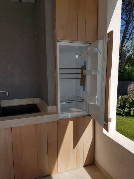 cuisine d'été moderne bois aix