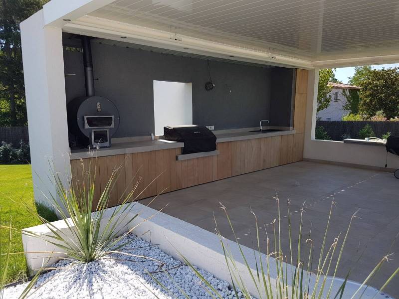 cuisine extérieure originale bois aix en provence