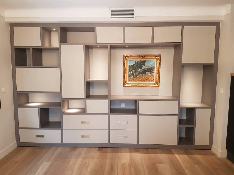 Bibliothèque contemporaine sur mesure