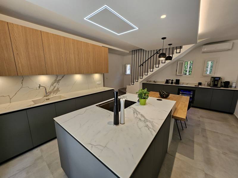 cuisine avec ilot central en céramique