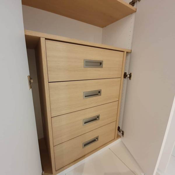 dressing sur mesure en L avec penderie rousset